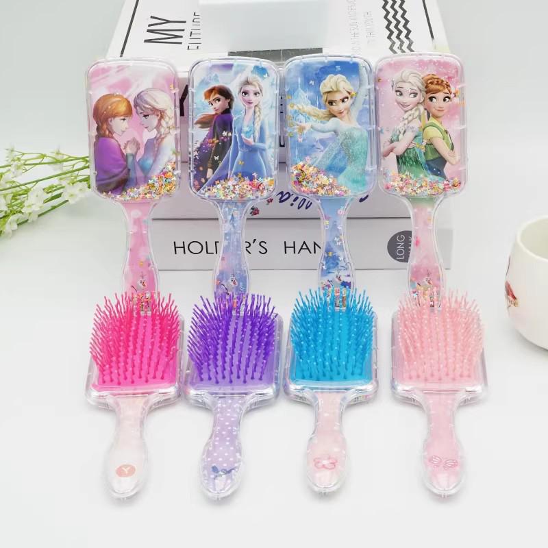 Anime Frozen Air Cushion Comb Lovely Cartoon Elsa Anna Decorative Comb Birthday Gifts Suitable For All Hair Type