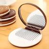Creative Chocolate Chip Cookie Makeup Mirror Portable Dressing Mirror Bathroom Folding Round Mirror