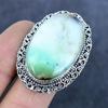 Chrysoprase Handmade 925 Sterling Silver Jewelry Ring Size 7.5 t8C13