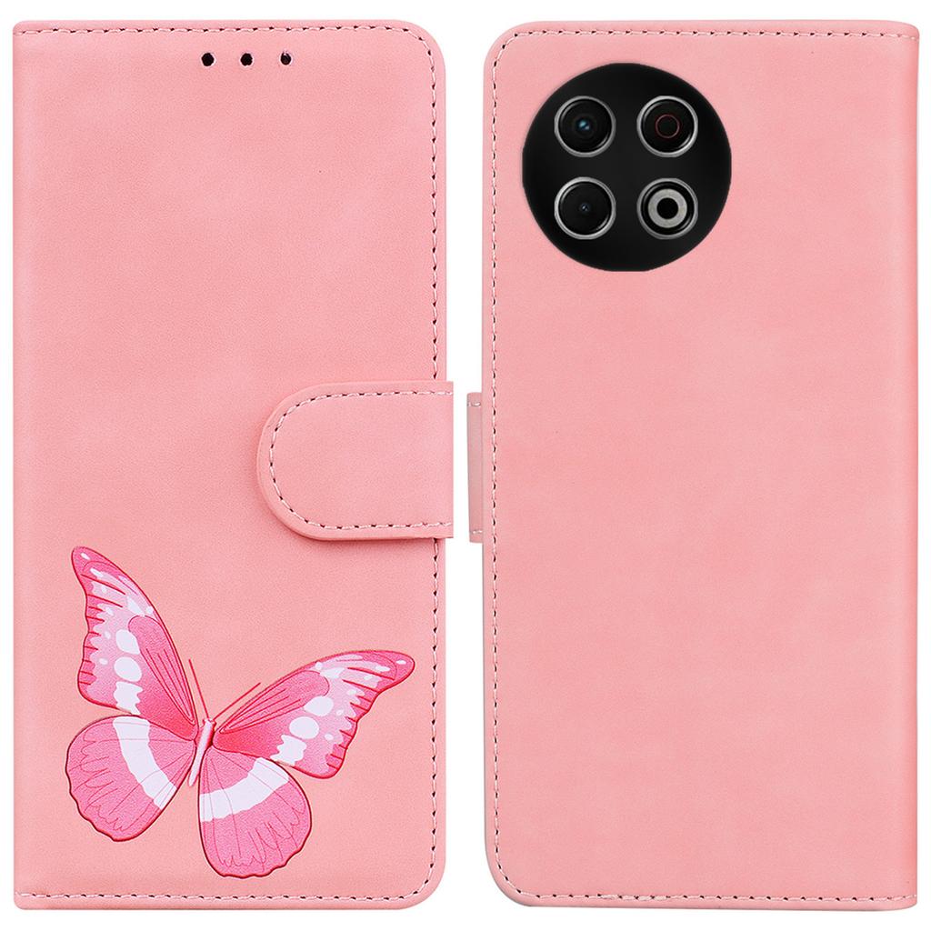 For TECNO Spark 30 Pro 4G Stand Case PU Leather Phone Cover Butterfly Printed