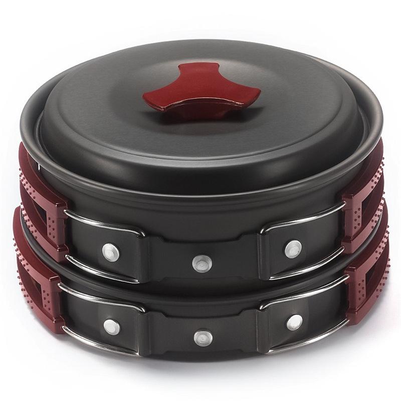 2021 Высококачественная уличная посуда с быстрой теплопроводностью, набор посуды, чайник, чашка, горшок, набор для кемпинга, пешего туризма, пикника, путешествия, набор посуды