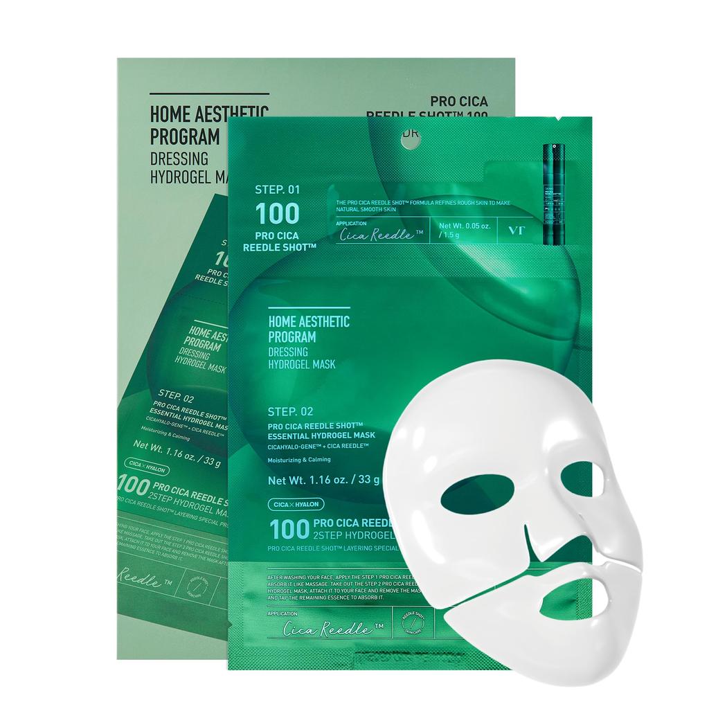VT COSMETICS Hydrop Reedle Shot 100hl 2-шаговая гидрогелевая маска(34,5 г), КОЛЛАГЕН, PRO CICA, VITA-LIGHT, корейская косметика, Kbeauty, образец
