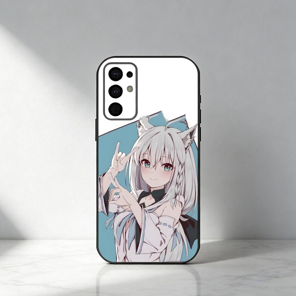HOLO Shirakami Fubuki Phone Case For Samsung S25,S24,S21,S22,S23,S30,Ultra,S20,Plus,Fe,Note,5G Black Cover