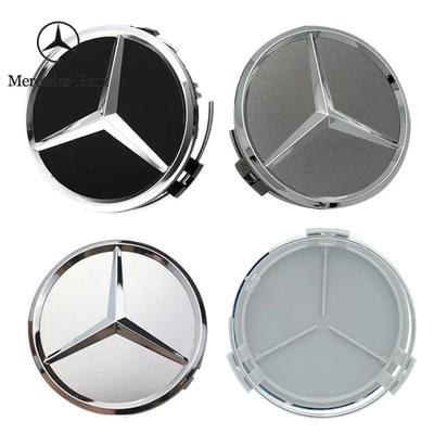 Автомобильная наклейка Benz Горячая 2026 Новая Для Benz 4 шт. 75 мм Центральные колпачки колес автомобиля Колпаки дисков Для Mercedes Benz W204 205 A B C E S CLA CL