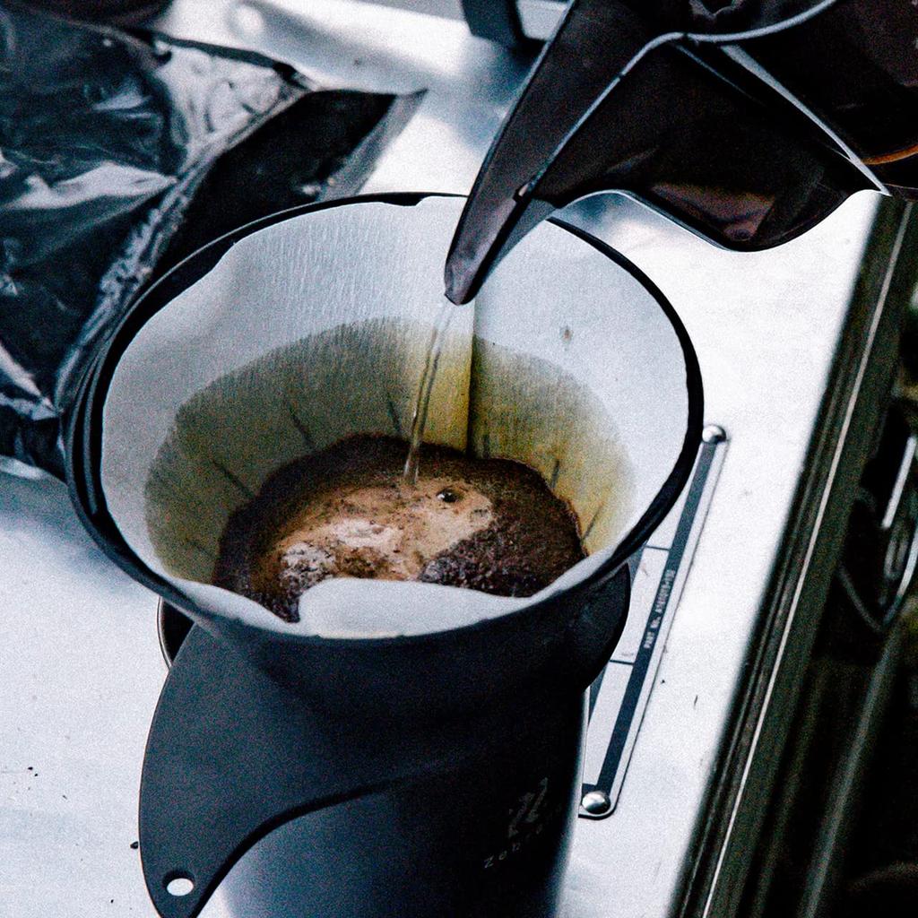 Zebrang V60 Flat Dripper ZB-VDF-02B, Lightweight and Portable for Outdoor Camping, 1-4 Cups of Coffee