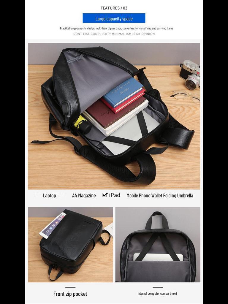 Мужской деловой рюкзак для поездок на работу: Стильная, простая и удобная для ноутбука школьная сумка