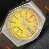 AUTOMATIC 6349A VINTAGE SEIKO 5 JAPAN MENS YELLOW COLOR DIAL WATCH A701445-5 R206b-a701445