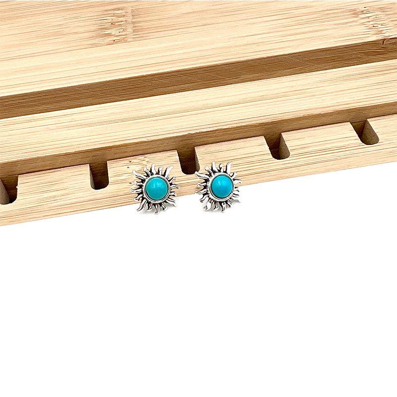 Набор ретро-богемных бирюзовых серег для женщин