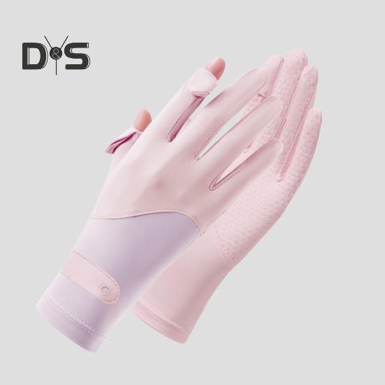 Тонкие солнцезащитные перчатки Ice Silk для женщин и мужчин, защита от ультрафиолета, перчатки для вождения и велоспорта с сенсорными пальцами, нескользящие, дышащие, летние перчатки для активного отдыха