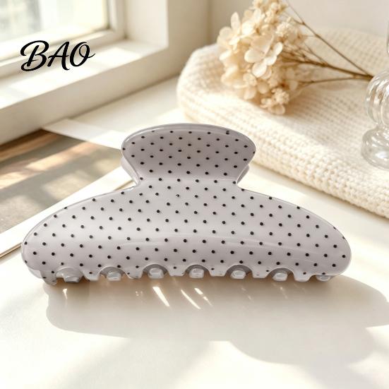 Fashion Hair Pins for Girls Polka Dot Claw Clip Women, Lightweight Acrylic Non-Slip Jaw Clip, Cute Clips Daily Commuting Elegant Strong Hold