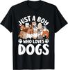 Смешная Футболка Just A Boy Who Loves Dogs, Забавный Подарок Любителю Собак, Унисекс