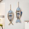 Hangable Wood Fish Pendant Cartoon Fish-shaped Model Fish Wall Hanging Ornaments  Wall Decor