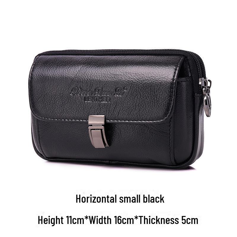 Мужская кожаная поясная сумка Xiaoduoli для мобильных телефонов 5,5"/6,5" с ремнем, держателем удостоверения личности из коровьей кожи 