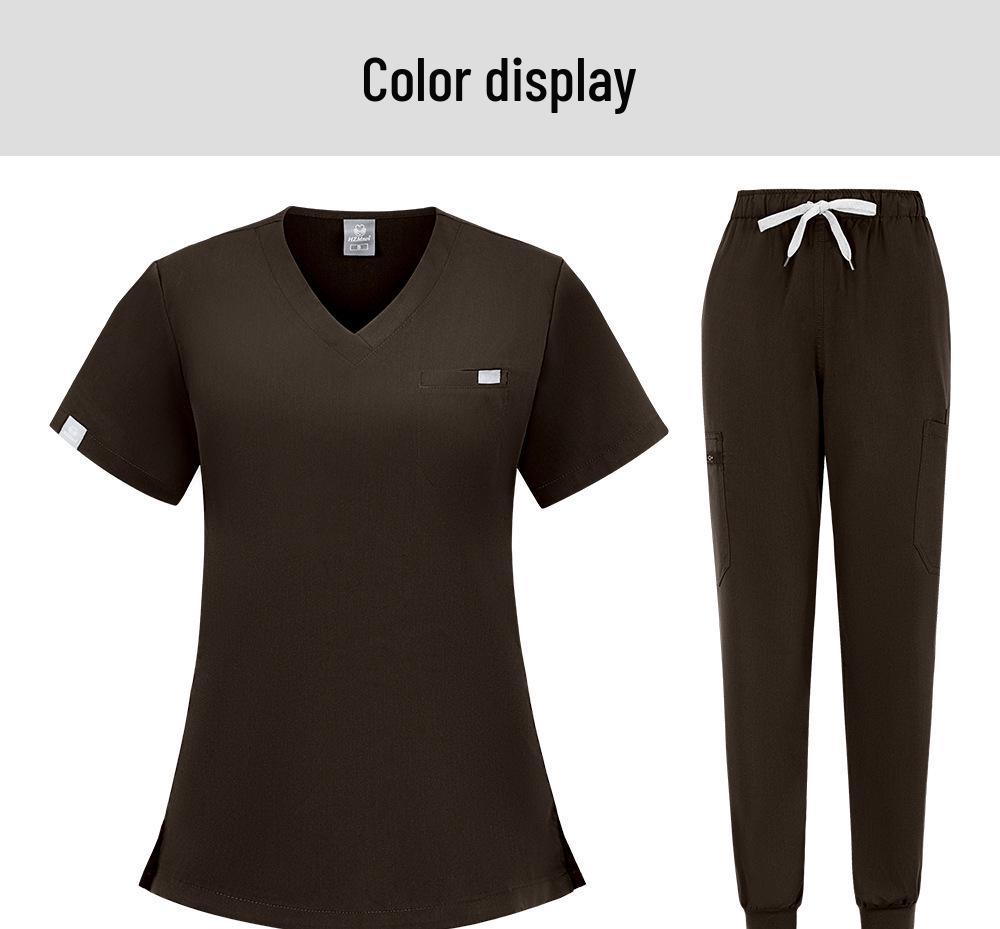 Восьмицветный медсестринский костюм-скраб - Дышащая, влагоотводящая женская униформа для ветеринарных клиник
