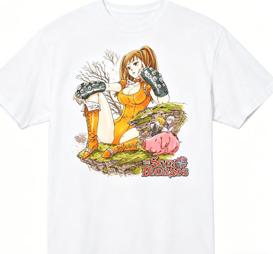 seven deadly sins merch Anime Lover T shirt Year round clothing personality Clothes Plus Size Unisex New Model Couples high quality soft