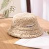 Faux Fur Winter Bucket Hat Women Korean Thickened Warm Wool Hats Bob LADY Panama Outdoor Hiking Fisherman Hat