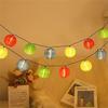 Solar LED Lantern Lamp Strings Outdoor Garden Decoration Cloth Lantern String Christmas Day Decorative Light String