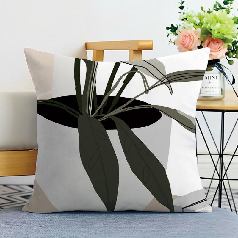 Morandi Simple Printed Decorative Pillowcase Bedroom Living Room Square Cushion Pillow Case