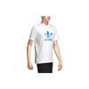 adidas Originals Trefoil Синяя футболка с короткими рукавами и логотипом Мужские топы Белые DP8570
