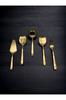 Золотой дуршлаг из нержавеющей стали, 5 предметов, половник, лопатка, вилка, сервировочный набор ложек - держатель для приданого