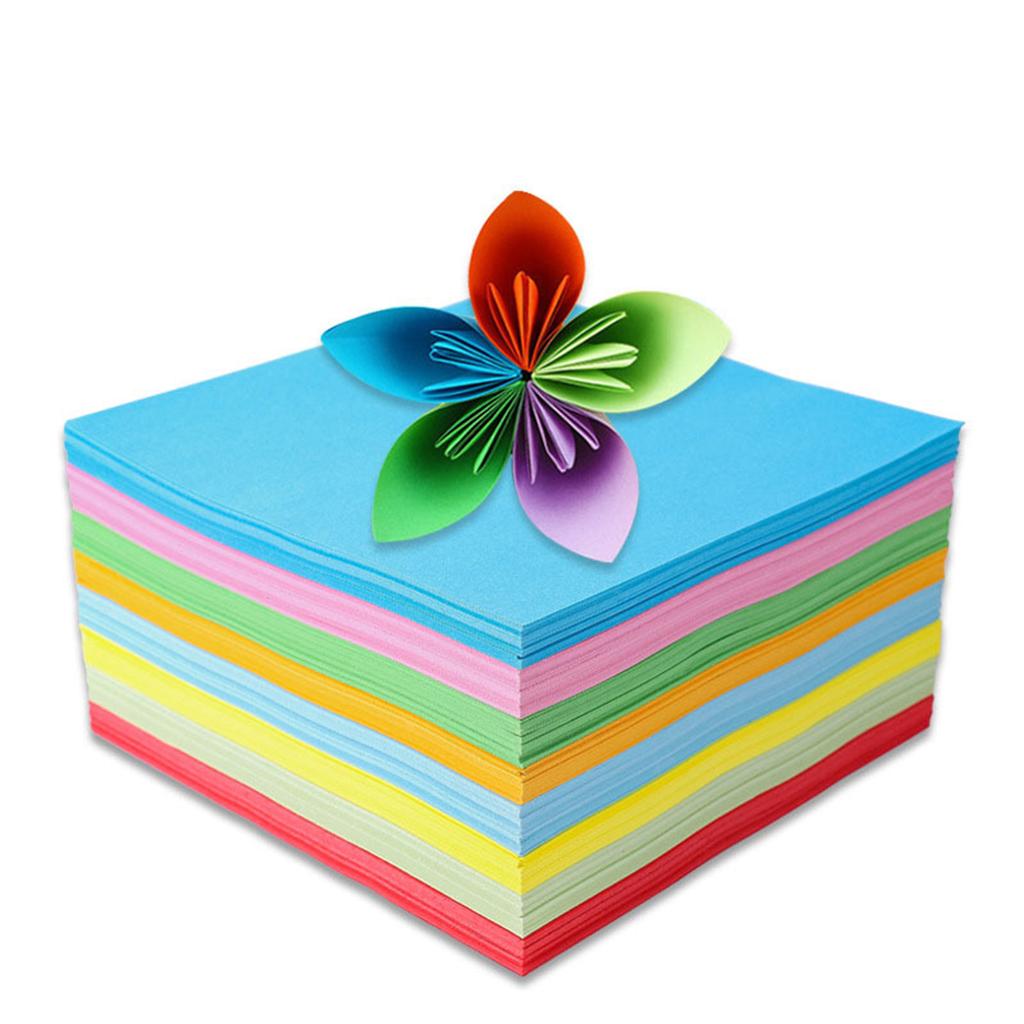 100 листов цветной бумаги для оригами, квадратная ручная работа, оригами, журавль, материал, студенческая просветительская обучающая бумага, учебные принадлежности