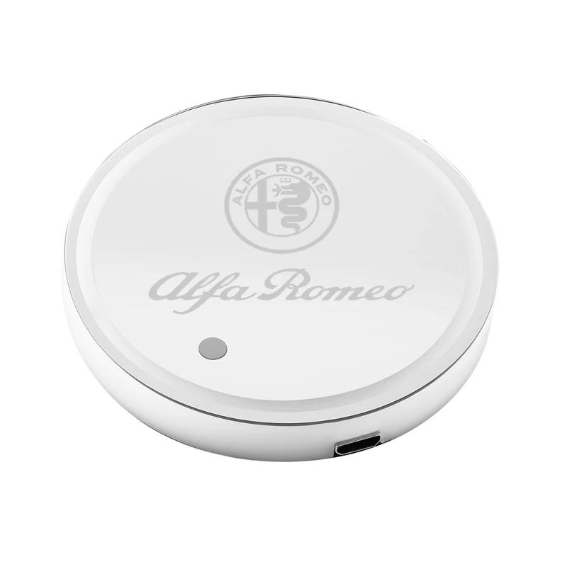 Hub Caps Alfa Romeo Tire Valve Caps Car Glowing Coasters LED Light Water Cup Mat For Alfa Romeo 4C Car USB Charging Color ChangeNV6