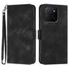 For Honor X5b Plus/Honor X5b Wallet Case Line Imprinted PU Leather Phone Cover with Strap