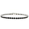 Black Spinel Tennis Bracelet - 925 Sterling Silver