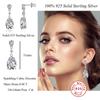 Lavixmia Italy 100 %Solid 925 Sterling Silver 10x14mm 8 .0ct Pear Cut Stud Earring Women Girl Luxury Teardrop Dangle Earrings Jew