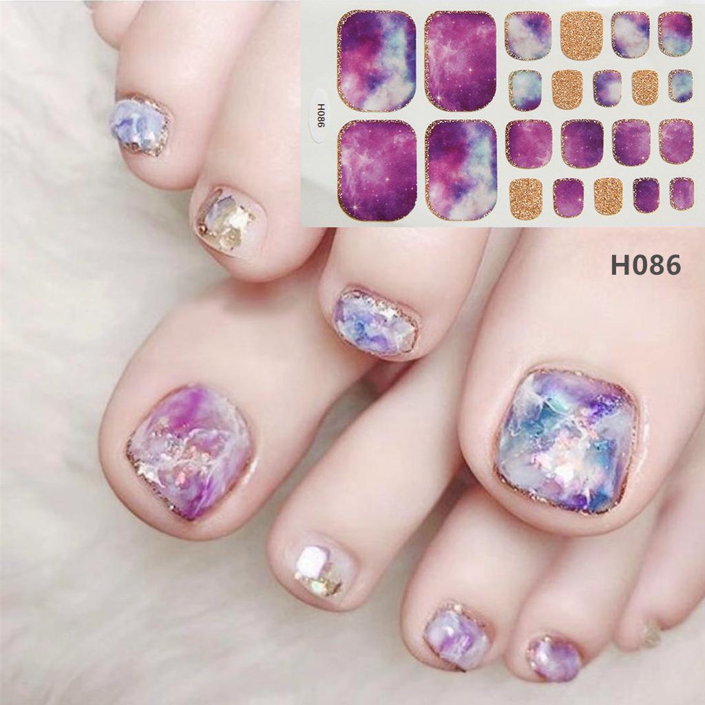 Summer New Toenail Film Nail Art Foot Paste Process Crystal Nail Oil Film Toenail Discount Goods