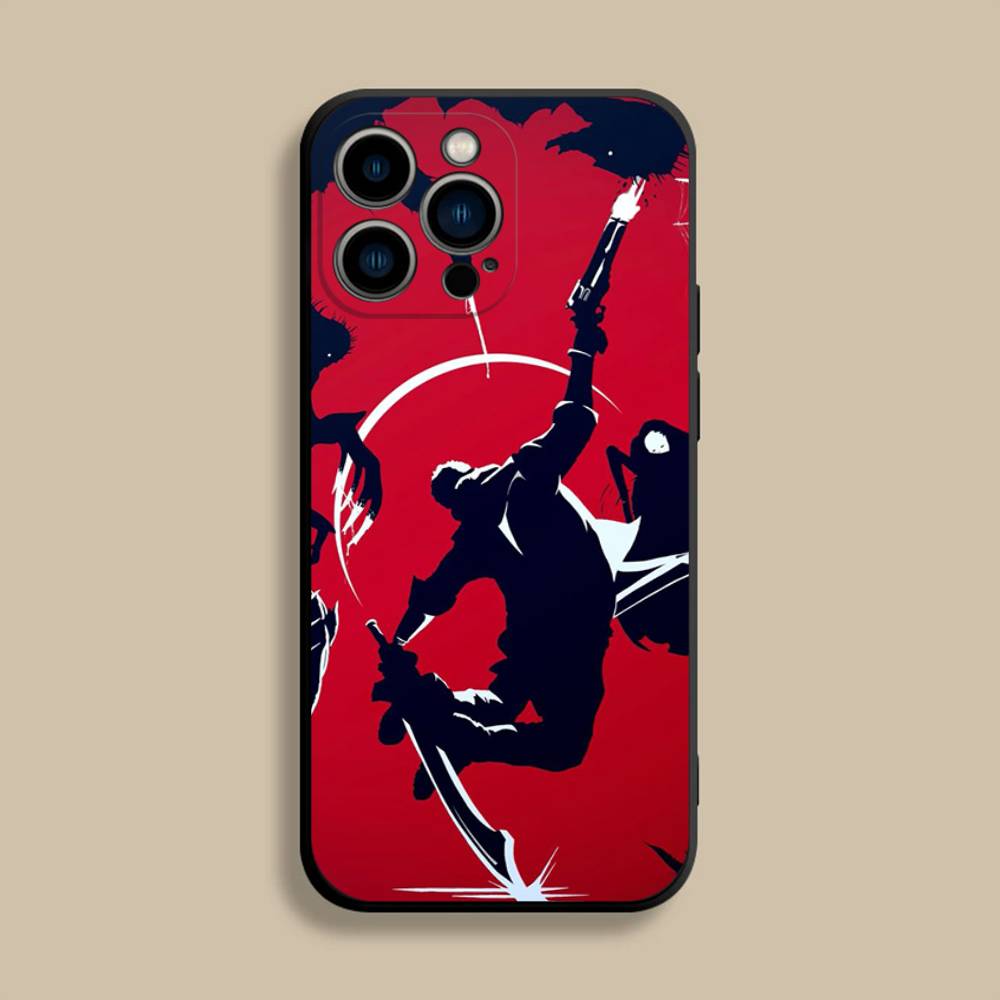 Чехол для телефона D-Devil M-May C-Cry для iPhone 17,16,15,14,13,12,Pro,Max,Plus,E,SE4,Air,Mini Черный Мягкий Чехол