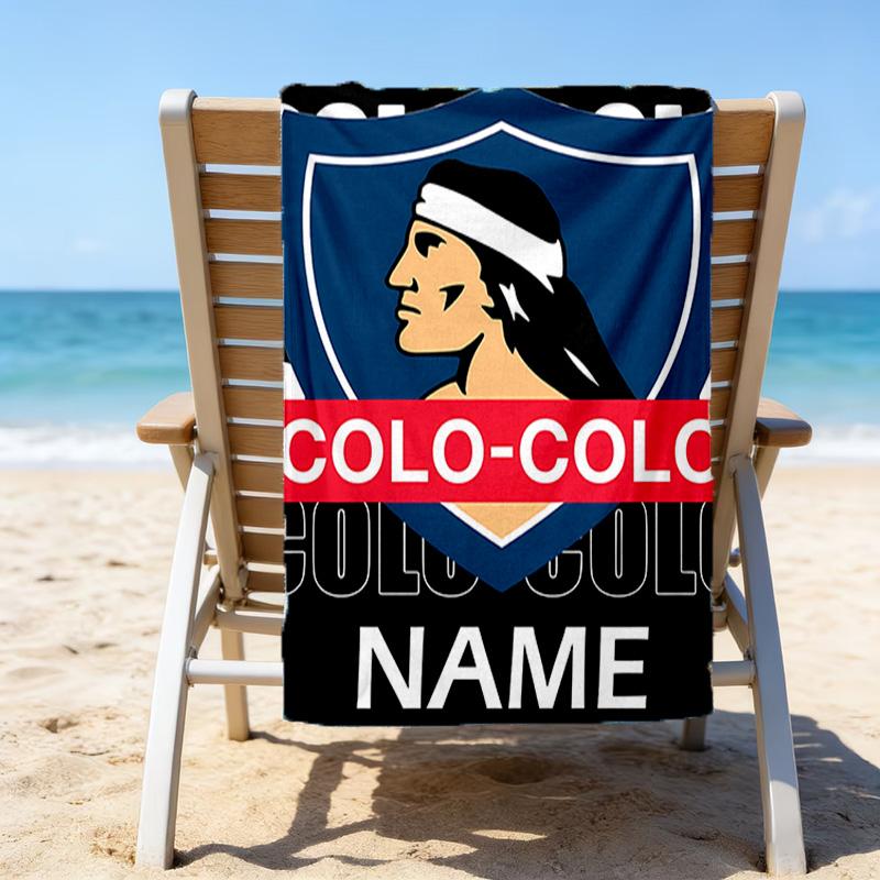 1pc Football4 Beach Towel with Custom Name, Beach/Swimming/Bath/Picnic/Camping Towel, Suitable for Seaside Beaches