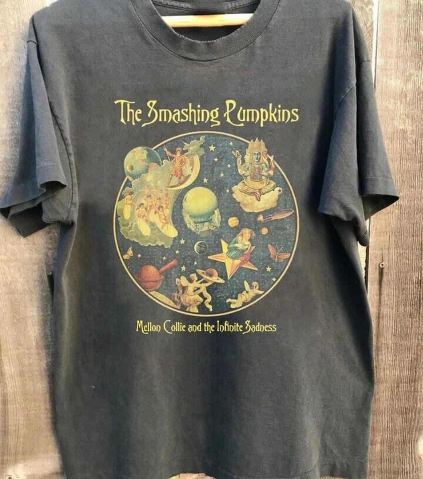 Футболка The Smashing Pumpkins Mellon Collie And The Infinite Sadness Tour Винтажная футболка Мужские футболки