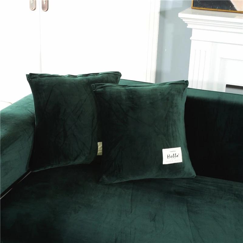 Cosy Home Velvet Pillowcase Plain Car Couch Soft Cushion Cover Simple Hued Office Simple Pillowcase Decorate Durable Material