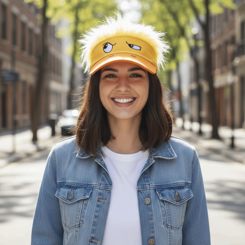 Breathable Embroidered Baseball Cap Soft Top Duck Tongue Cap Duckling Decorated Wig Cap Party Gift