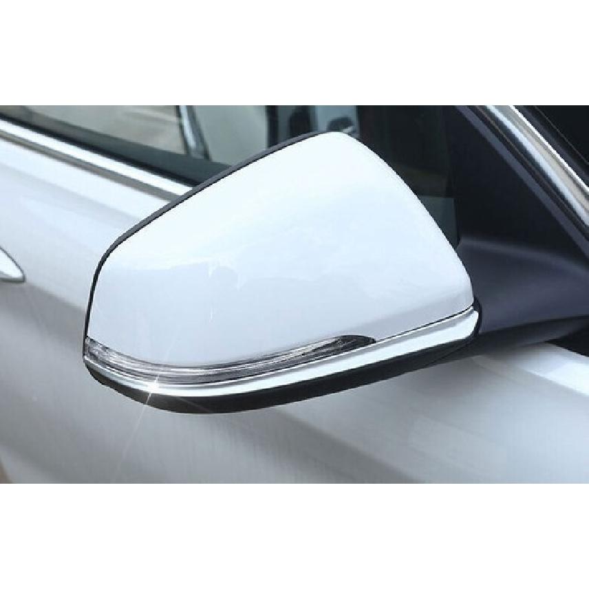Rear View Side Door Mirror Strip Trim Fit For BMW X1 F48 2016- ABS Chrome