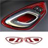 6pcs Red Carbon Fiber Car Inner Door Handle Bowl Decoration For Camaro 2016-
