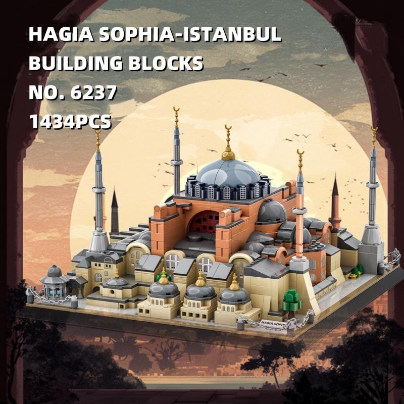 Non-Toxic 1434Pcs Hagia Sophia-Lstanbul Building Blocks Large Scale World Famous Architecture Model Small Bricks Collection For Gift