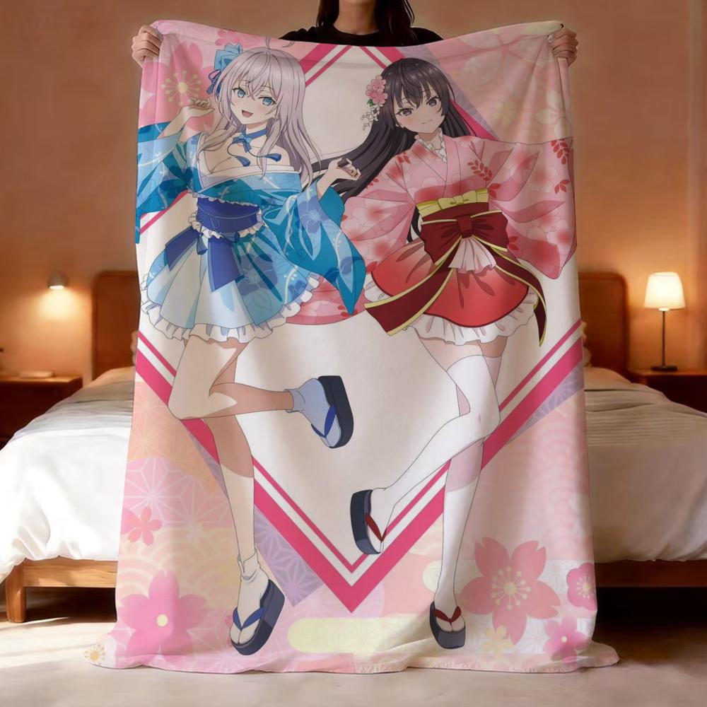 Alya Sometimes Hides Her Feelings Russian Throw Lightweight 240g Flannel Blanket Soft Skin-friendly for Summer Cooling