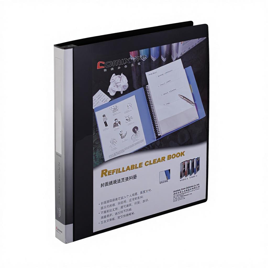 Qixin Office 30-hole PP Clip Loose-leaf Information Book Transparent Cover Insert Bag Folder Model NF406A-S/NF407A-S