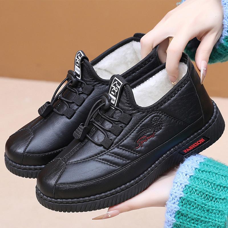 Winter New Snow Boots Cloth Shoes Velvet Warm Casual Flat Comfortable Women's Cotton Shoes