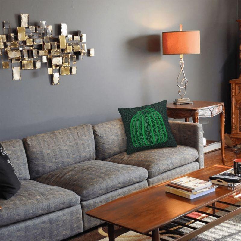 Роскошные чехлы на подушки с абстрактным искусством Яёи Кусамы в виде тыквы, 45х45 см, бархатная подушка для дивана, автомобиля, квадратная наволочка, домашний декор