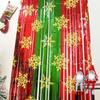 Red Green Blue Sequin Tassel Christmas Backdrop with Glitter Snowflake Fringe Photo Background for New Year