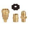 Полный латунный комплект соединений 3/8" развальцованные муфты 1/4" дюйма адаптеры резьбы Простая установка Для газовых баллонов с пропаном