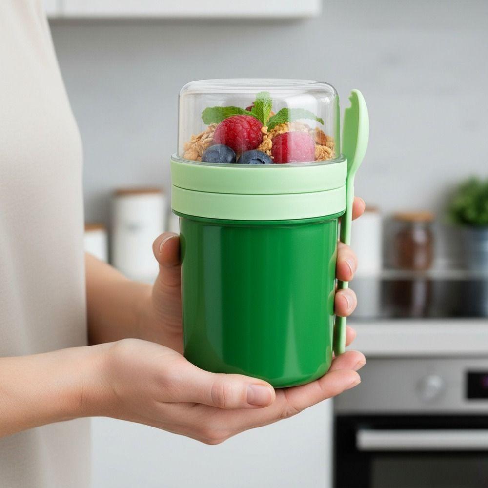 with Spoon Breakfast Cup Dressing Holder Yogurt Container Convenient Fruit Cup School