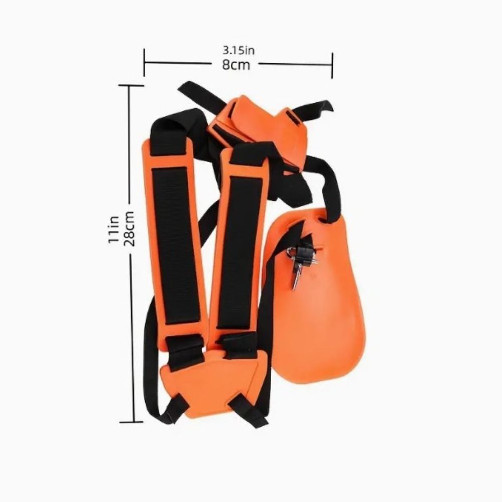 Orange Strimmer Harness Adjustable Trimmer Shoulder Strap Gardening Tool Brush Cutter Strap Garden