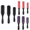 Professional Detangling Brush for Curly Hair Volumizing Cushion Brush 3 Sizes 9-Row Nylon Pins Curl Shaping and Separating Comb