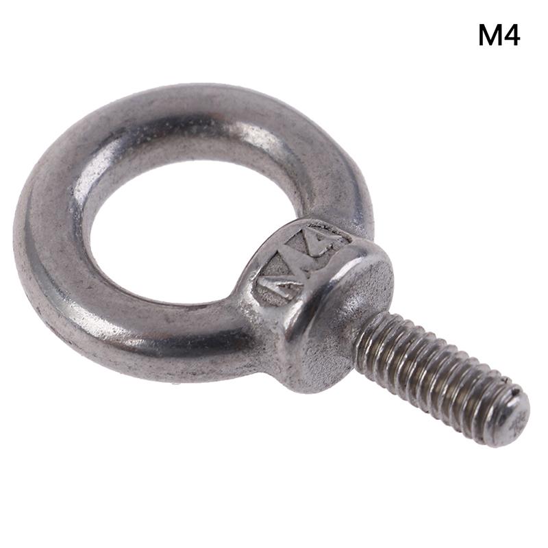 1Pc New M4 M5 M6 M8 304 Stainless Steel Marine Lifting Eye Screws Ring Loop Hole for Eyebolt Dropshipping