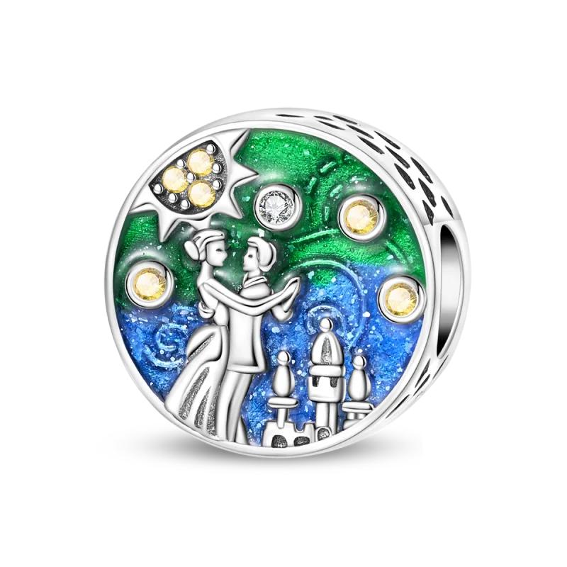 Charms Copper Hedgehog Lucky Clover Rose Cherry Blossom Beads Fit Bracelet Fine Women Diy Jewelry Gifts