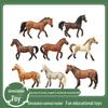 Cross-Border Quarter Horse White Pony Model Toy with Scene Accessories for Early Education